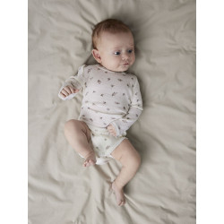 NAME IT BABY Wang Uld L/S Bodystocking - Snow White / Small Flowers
