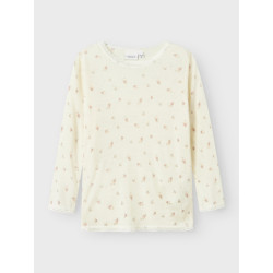 NAME IT MINI Wang Uld Bluse - Snow White / Small Flowers
