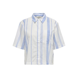 JDY Dorthea Skjorte - Cloud Dancer / Della Rubbia Blue