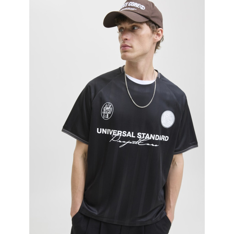 JACK & JONES Cover Retro Football T-shirt - Sort