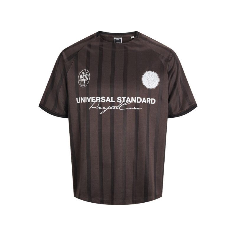 JACK & JONES Cover Retro Football T-shirt - Seal Brown
