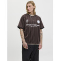 JACK & JONES Cover Retro Football T-shirt - Seal Brown