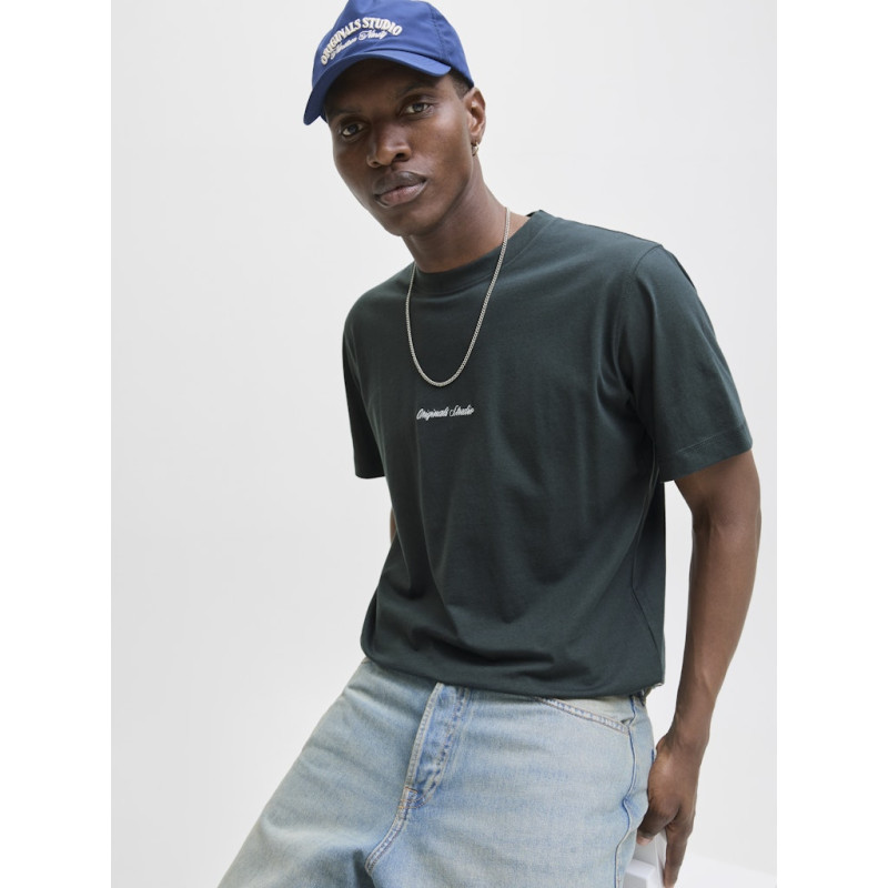 JACK & JONES Norrebro Broderet T-shirt - Forest River