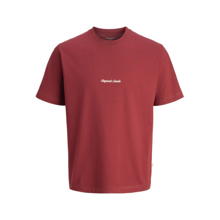 JACK & JONES Norrebro Broderet T-shirt - Tibetan Red
