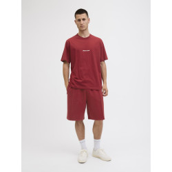 JACK & JONES Norrebro Broderet T-shirt - Tibetan Red