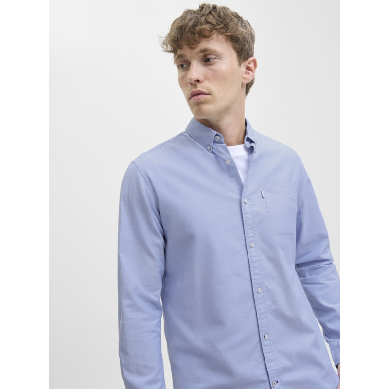 JACK & JONES Oxford Detail L/S Skjorte - Cashmere Blue