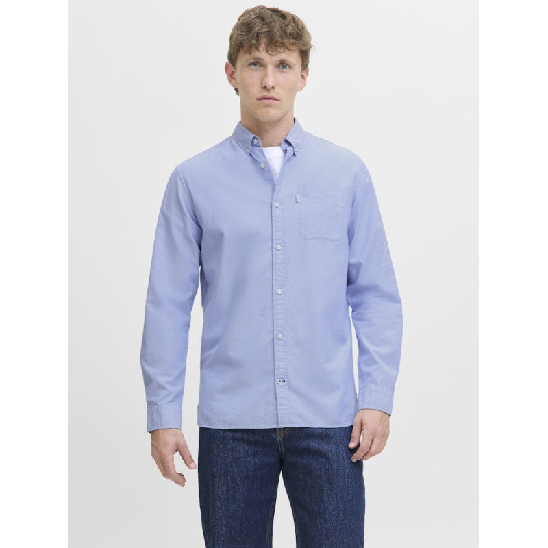 JACK & JONES Oxford Detail L/S Skjorte - Cashmere Blue