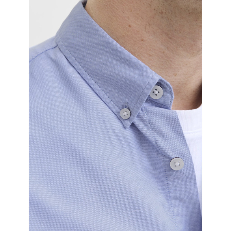 JACK & JONES Oxford Detail L/S Skjorte - Cashmere Blue
