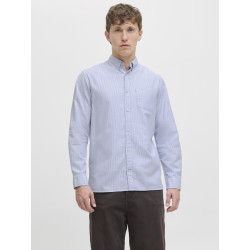 JACK & JONES Oxford Detail L/S Skjorte - Infinity / Stripes