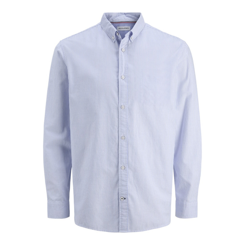 JACK & JONES Oxford Detail L/S Skjorte - Infinity / Stripes