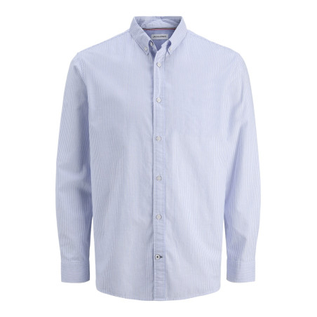 JACK & JONES Oxford Detail L/S Skjorte - Infinity / Stripes