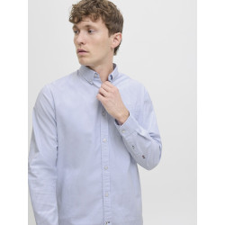 JACK & JONES Oxford Detail L/S Skjorte - Infinity / Stripes