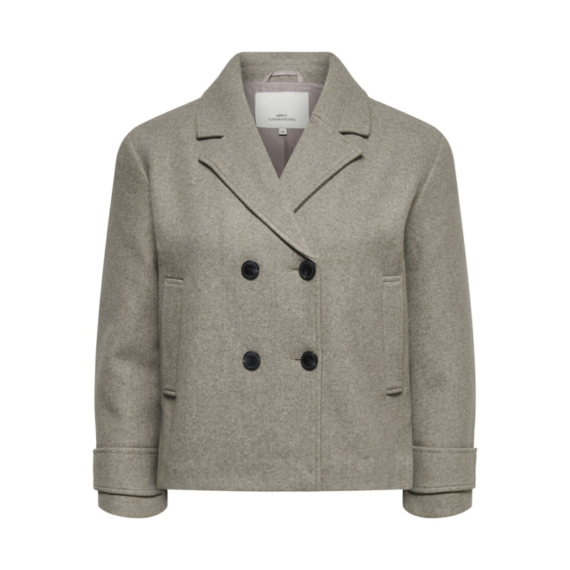 ONLY CARMAKOMA Freja Kort Jakke - Mocha Meringue