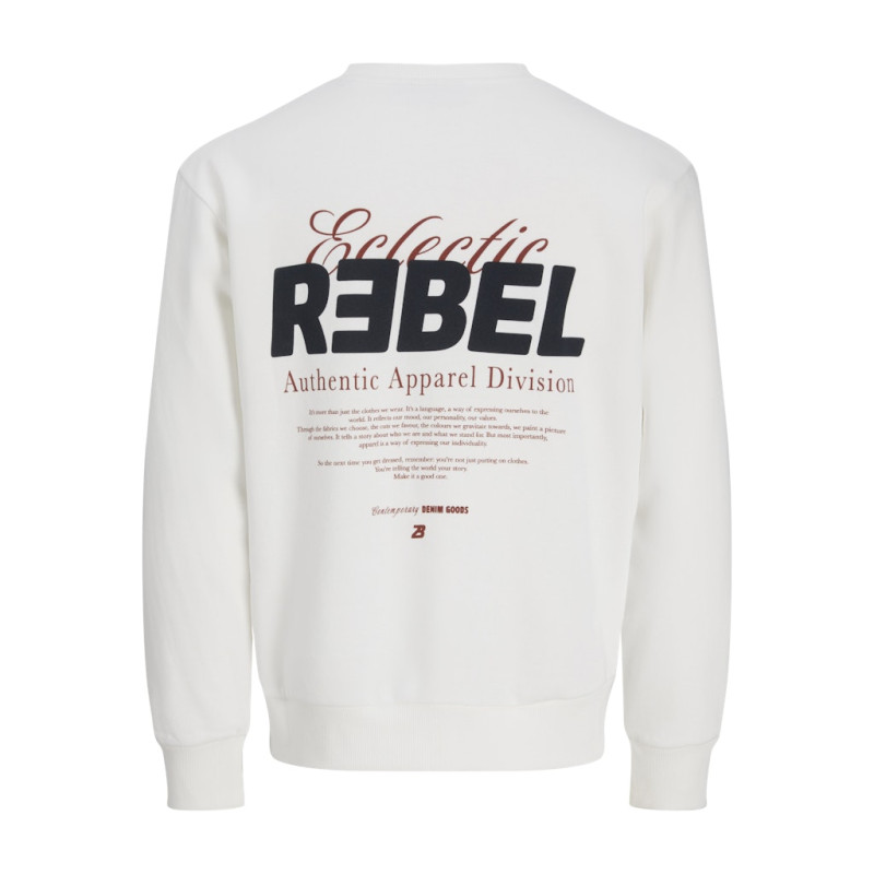 JJ REBEL Jim Sweatshirt - Cloud Dancer