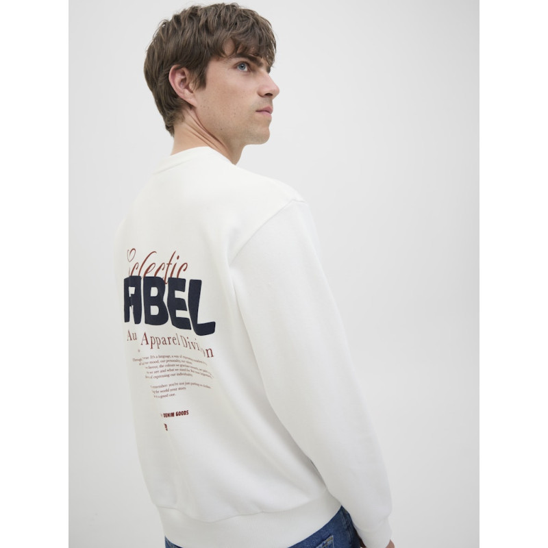 JJ REBEL Jim Sweatshirt - Cloud Dancer