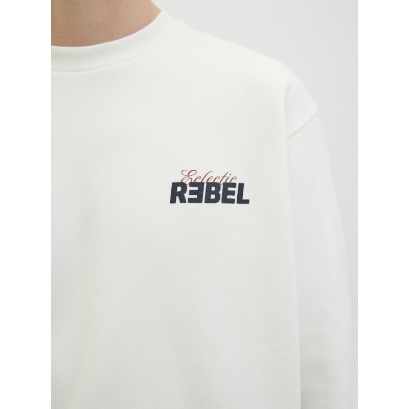 JJ REBEL Jim Sweatshirt - Cloud Dancer