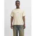 JACK & JONES Norrebro Broderet T-shirt - Antique White