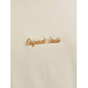 JACK & JONES Norrebro Broderet T-shirt - Antique White