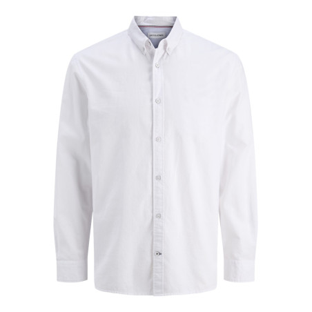 JACK & JONES Oxford Detail L/S Skjorte - Hvid