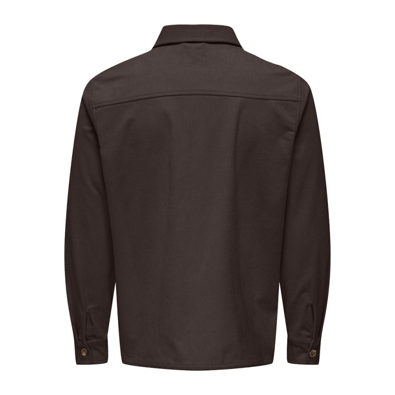 ONLY & SONS Tile Fløjl Skjorte - Coffee Bean