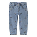 NAME IT MINI Bella Mom Jeans 1224 - Denim Blue / Rainbow
