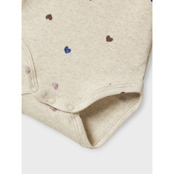 NAME IT BABY Nutti L/S Bodystocking - Peyote Melange