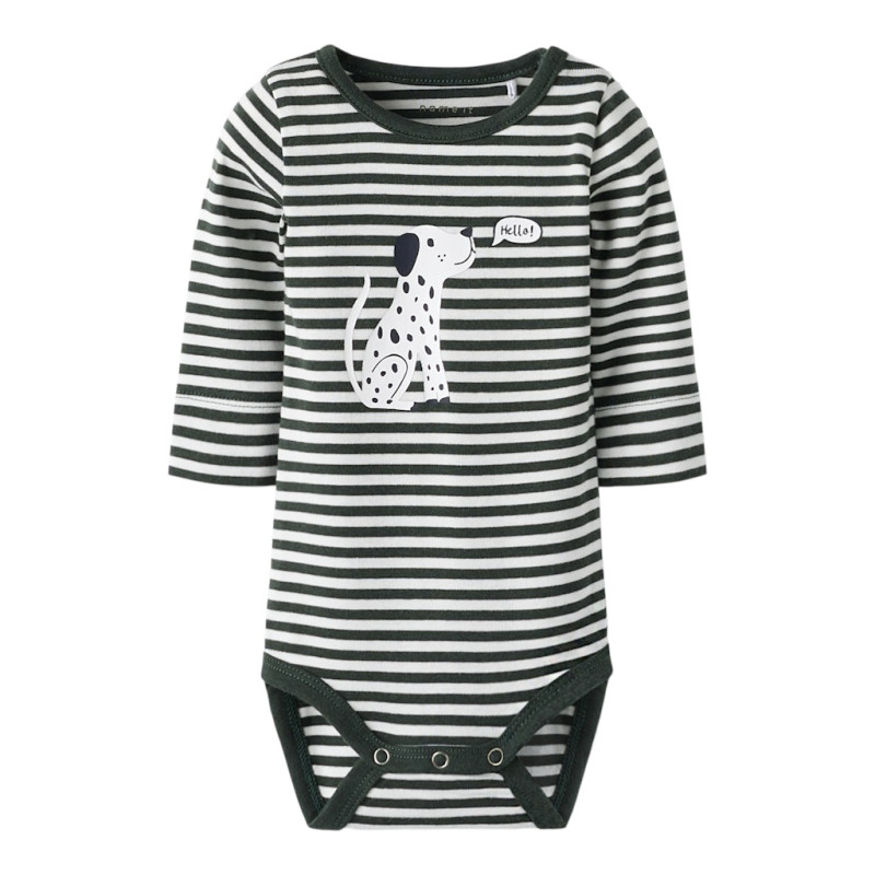NAME IT BABY Kian Bodystocking - Cloud Dancer / Stripes