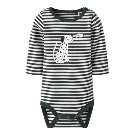 NAME IT BABY Kian Bodystocking - Cloud Dancer / Stripes
