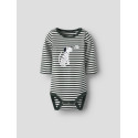 NAME IT BABY Kian Bodystocking - Cloud Dancer / Stripes
