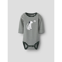 NAME IT BABY Kian Bodystocking - Cloud Dancer / Stripes