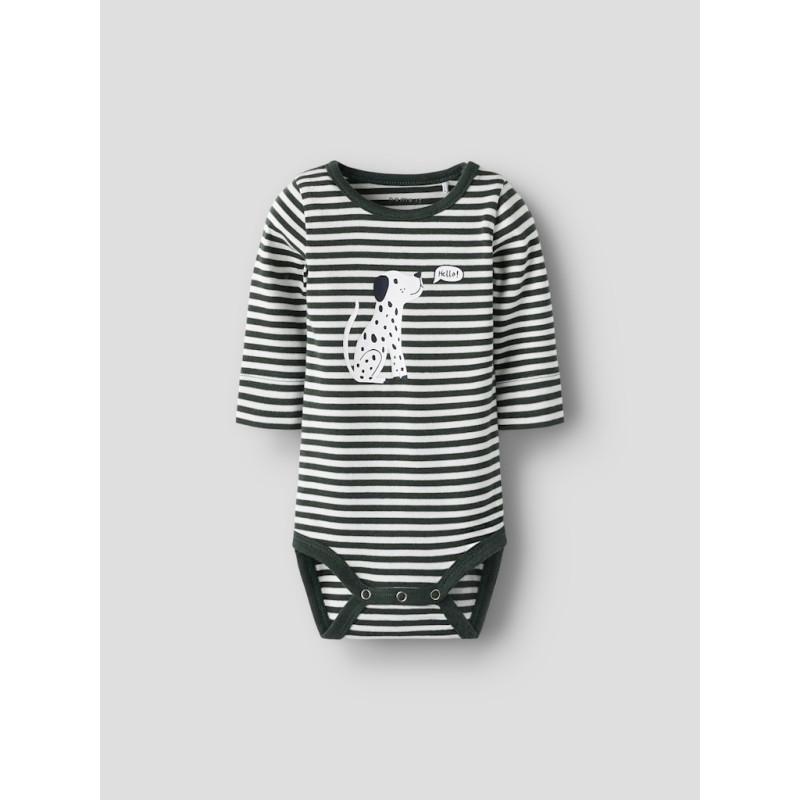NAME IT BABY Kian Bodystocking - Cloud Dancer / Stripes