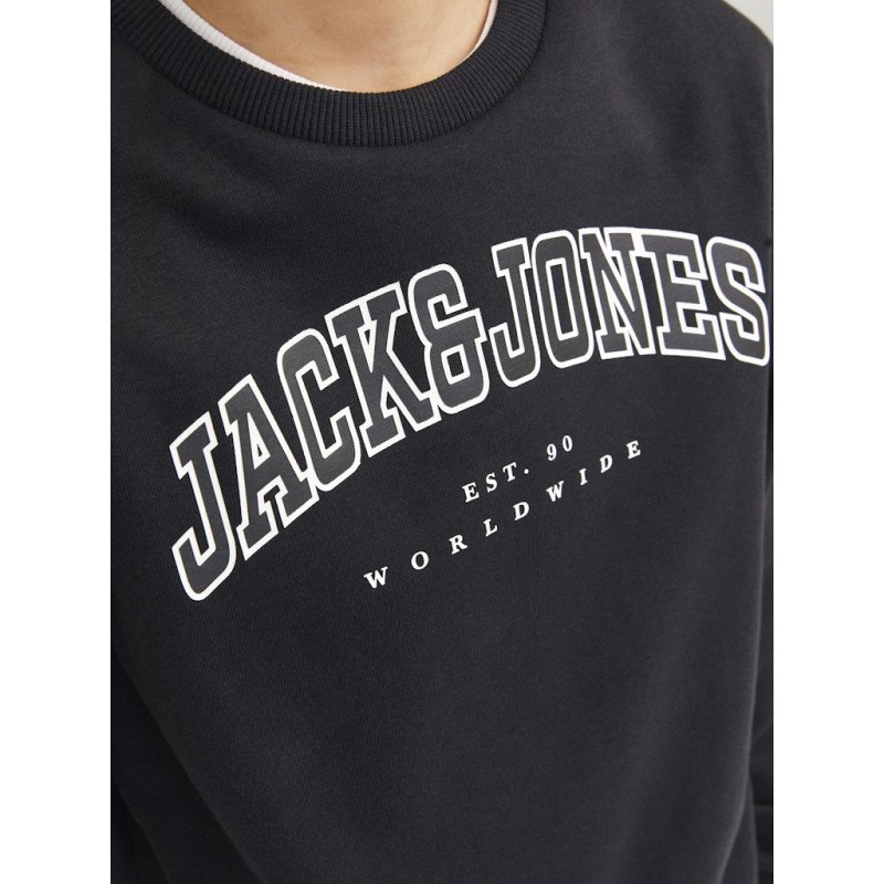 JACK & JONES JUNIOR Caleb Varsity Sweatshirt - Sort