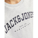 JACK & JONES JUNIOR Caleb Varsity Sweatshirt - White Melange