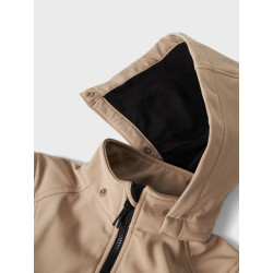 NAME IT KIDS Alfa08 Softshell Jakke - Silver Mink