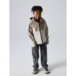 NAME IT KIDS Alfa08 Softshell Jakke - Silver Mink