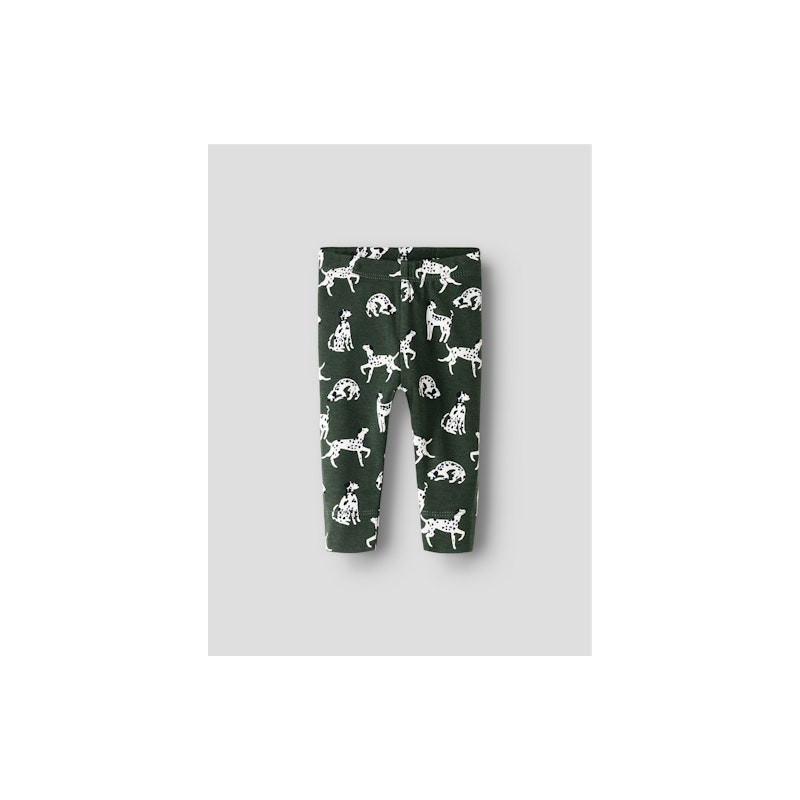 NAME IT BABY Kian Leggings - Deep Forest / Cloud Dancer
