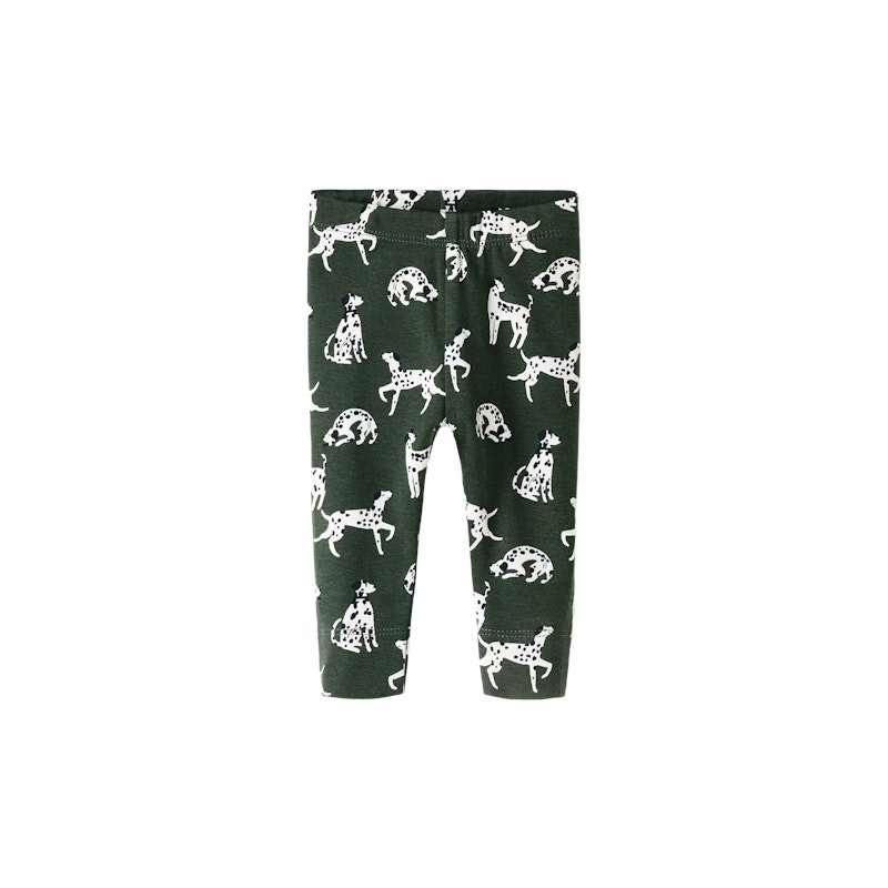 NAME IT BABY Kian Leggings - Deep Forest / Cloud Dancer