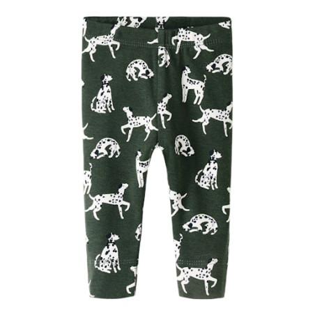 NAME IT BABY Kian Leggings - Deep Forest / Cloud Dancer