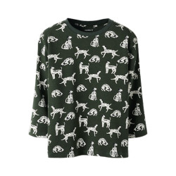 NAME IT MINI Kian Bluse - Deep Forest / Cloud Dancer