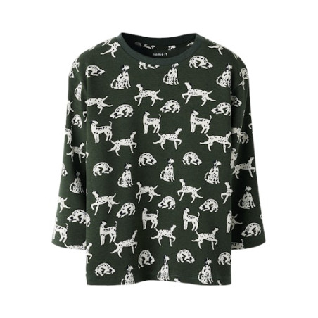 NAME IT MINI Kian Bluse - Deep Forest / Cloud Dancer