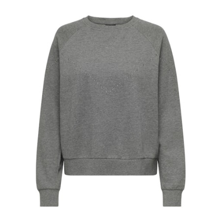 JDY Lena L/S Sweatshirt - Medium Grey Melange