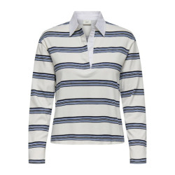 JDY Darling L/S Polo - Cloud Dancer / Mix Colors