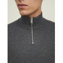 JACK & JONES Emil Strik Pullover - Dark Grey Melange