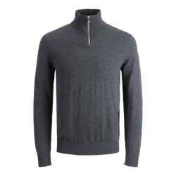 JACK & JONES Emil Strik Pullover - Dark Grey Melange