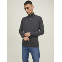 JACK & JONES Emil Strik Pullover - Dark Grey Melange