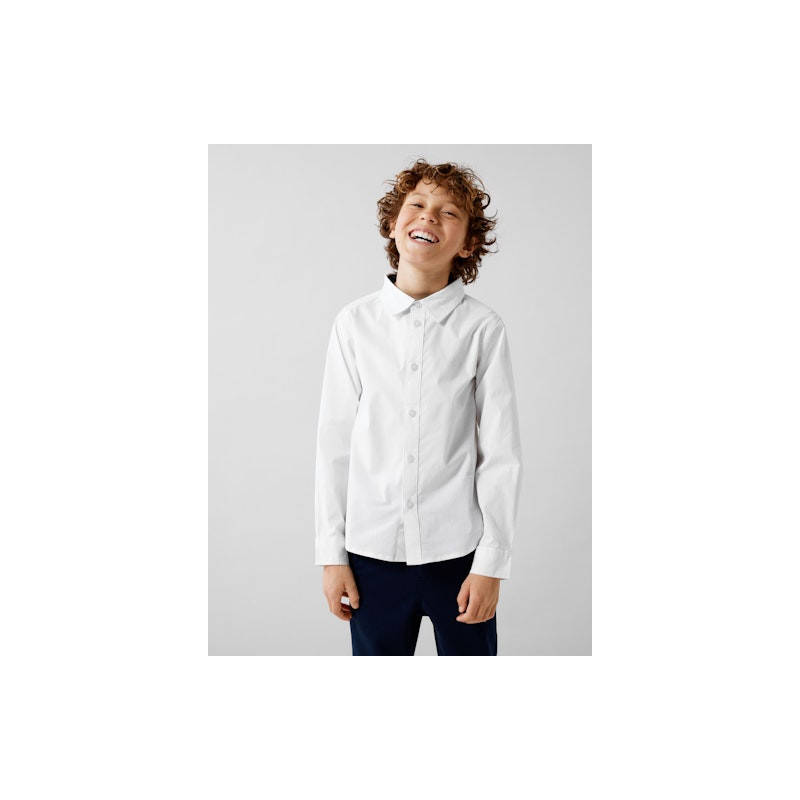 NAME IT Kids Newsa L/S Skjorte - Bright White