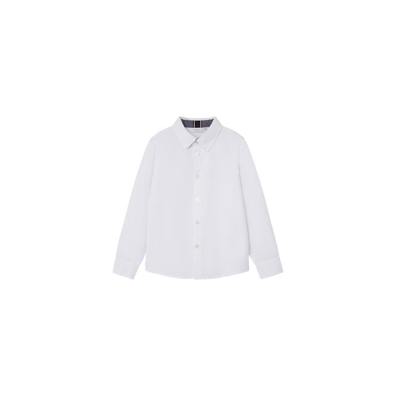 NAME IT Kids Newsa L/S Skjorte - Bright White