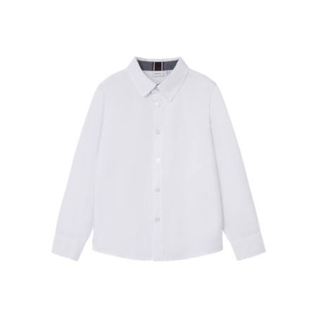 NAME IT Kids Newsa L/S Skjorte - Bright White