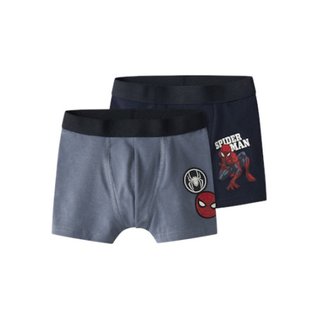 NAME IT MINI Ovile Spiderman 2-pak Boxershorts - Navy Blazer / Flint Stone