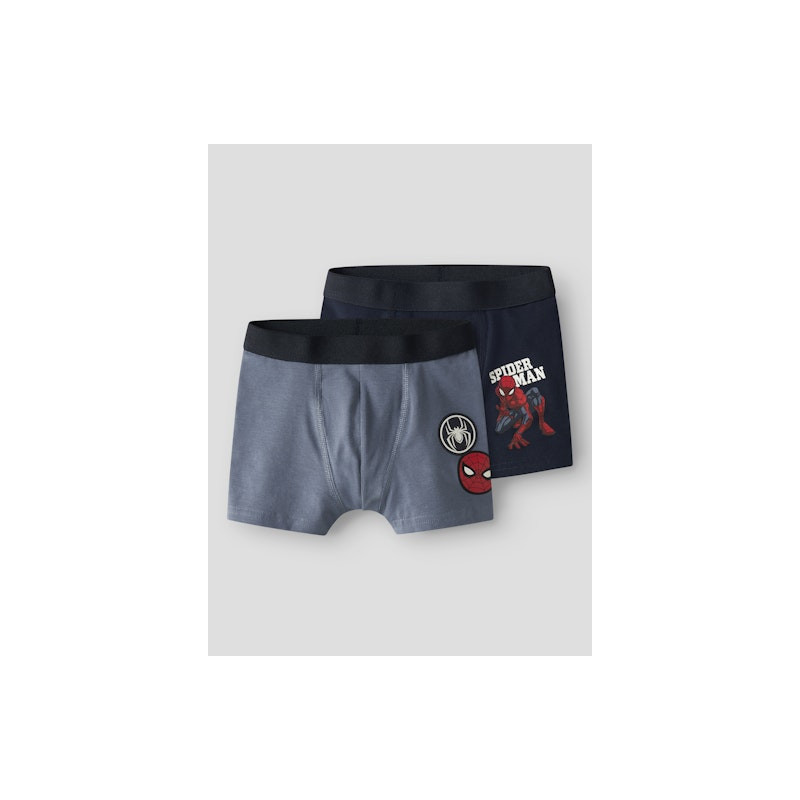 NAME IT MINI Ovile Spiderman 2-pak Boxershorts - Navy Blazer / Flint Stone